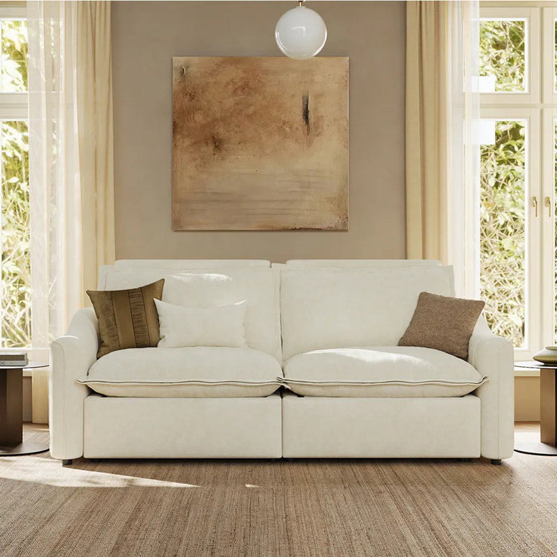 Ergopals Power Reclining Sofa, Beige, 36" H x 84" W x 37.5" D