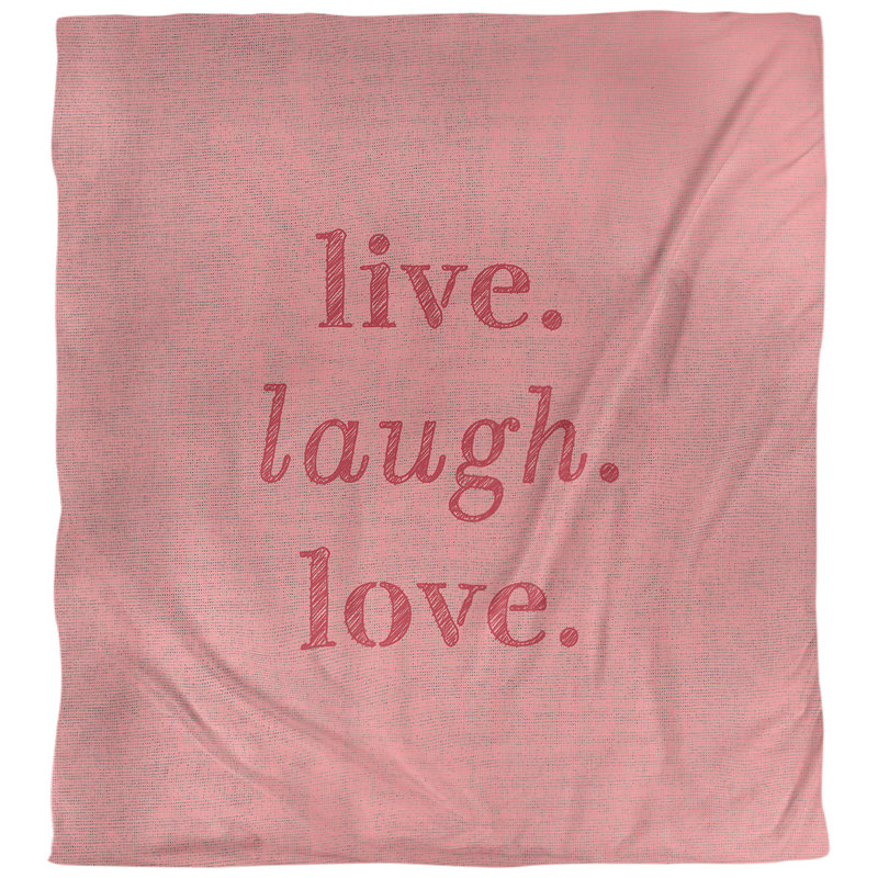 Housse de couette réversible en temps réel citations à la main live love love, Housse de couette pour très grand lit, Rouge