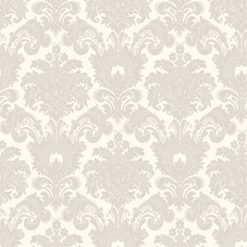 Italian Silks and Damasks 10.05m x 53cm Textured Satin Wallpaper Roll, Grey