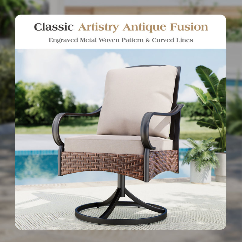 Salem 4 - Person Patio Dining Set with Square Table , Cushions Included