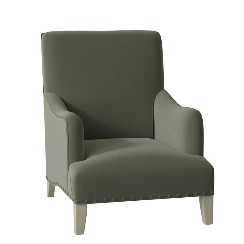 Hawley Upholstered Armchair, 9953 Willow 100% Polyester, French Oak