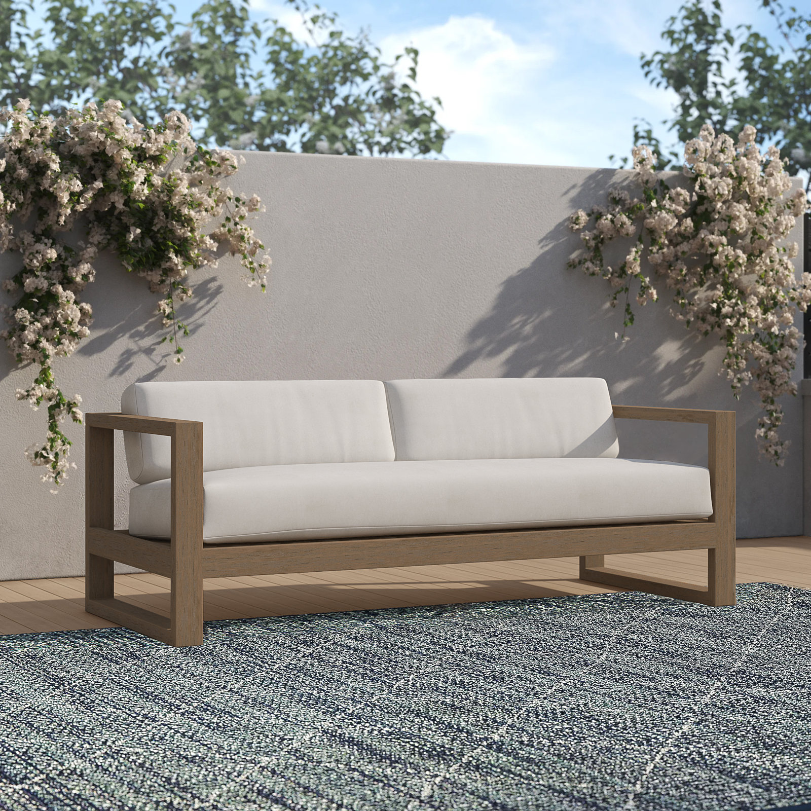 Vienna 34" Sunbrella® Patio Sofa, Canvas Canvas Sunbrella®