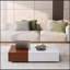 Table basse moderne blanche avec deux espaces de rangement pour une vie organisée et un décor élégant-660306497