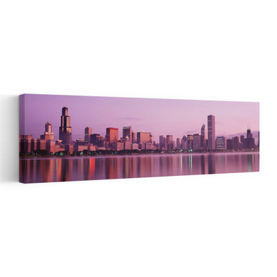 Ville sur le front de mer, Chicago, Illinois, architecture moderne abstraite, art mural