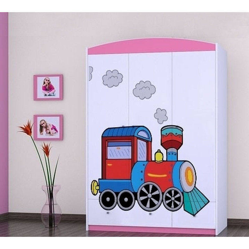 Steen 3 Door Wardrobe, Pink