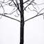 3 arbres avec lumières mauves - arbres artificiels noirs de 4 pi, 5 pi et 6 pi pour des vitrines créatives, pièce de système de branche articulée éclairée Spooky Glow, décor de maison hantée, vinyle ignifuge