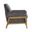 Fauteuil d'appoint capitonné à dossier - Charbon-130126170