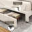 Tata Velvet Upholstery Platform Bed Frame with Wingback Headboard and Storage Drawers-1684694870-1684694874