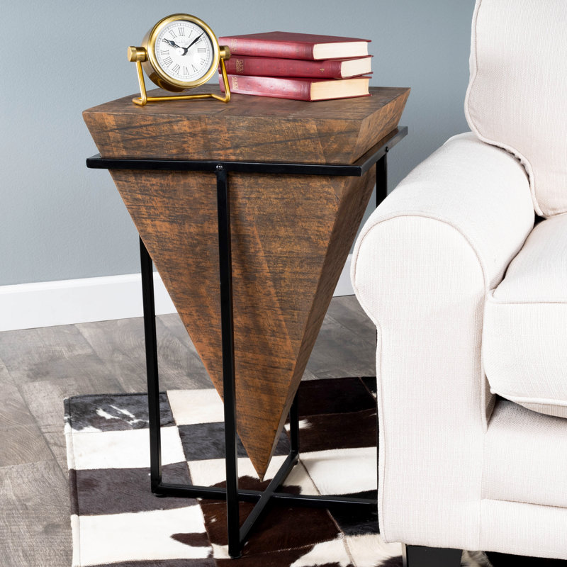 Gulnaria Wood & Metal Side Table