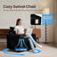 Fauteuil pivotant rembourré en velours côtelé -388589590