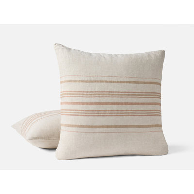 Mojave Organic Linen Linen Square Pillow Cover