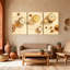 Fashion Vintage Clocks Gears Mécanisme, ensemble de 3 impressions sur toile-877393368
