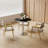 Round Modern Dinning Table 31.5 Inches Bistro Table Tulip Table With Faux Marble Top,Easy Assemble,Sturdy Metal Frame Diameter-346362853