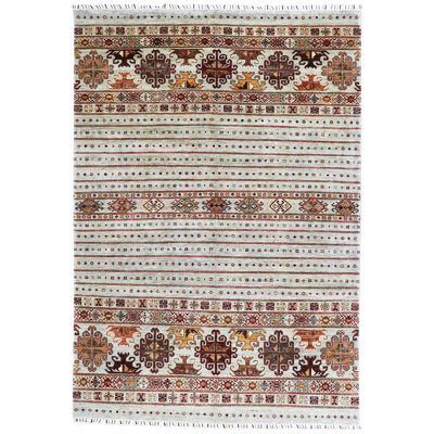 Geometric Beige Khorjin 5' 8" x 8'