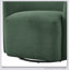 Fauteuil demi-tonneau pivotant vert durable avec coussin à ressorts ensachés confortable et rotation à 360 degrés pour les espaces de vie modernes
