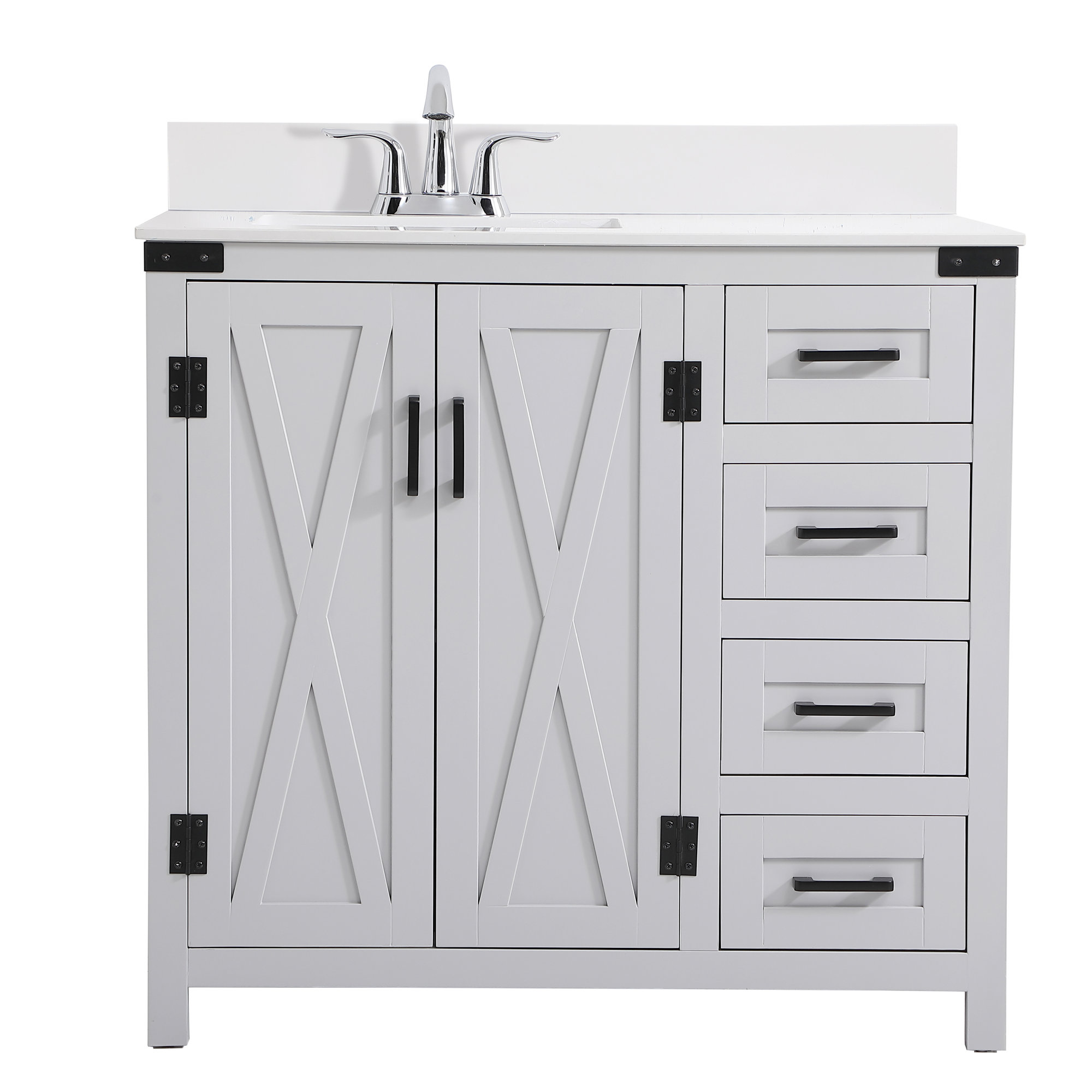 Slayton 36'' Single Bathroom Vanity, Gray