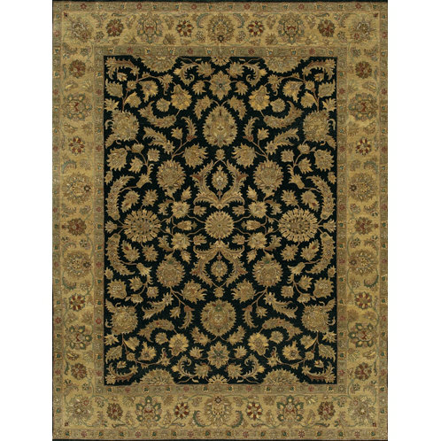 Tapis noir / vert clair Gvidas, Rectangulaire 2 pi x 3 pi