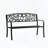 50" Outdoor Metal Welcome Bench with Slatted Seat, 528lbs Capacity