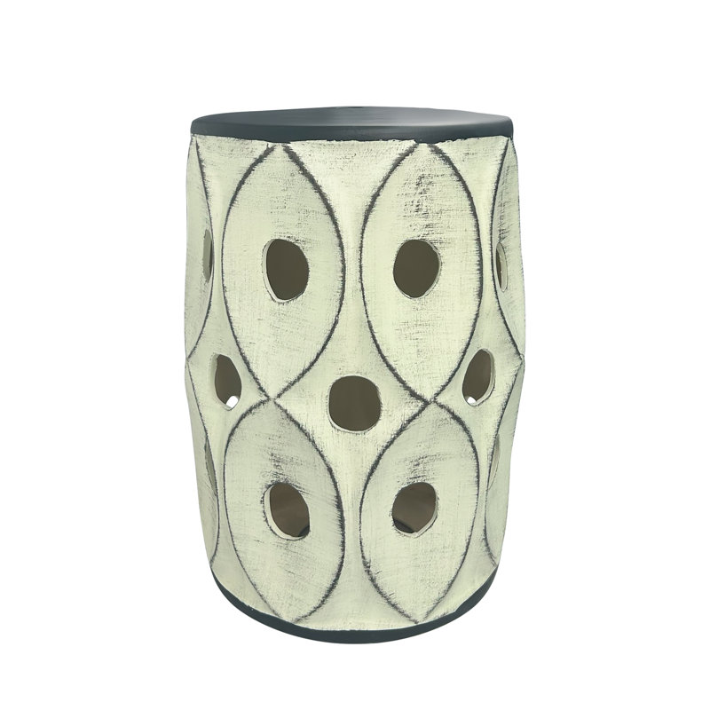 Hollow ceramic stool