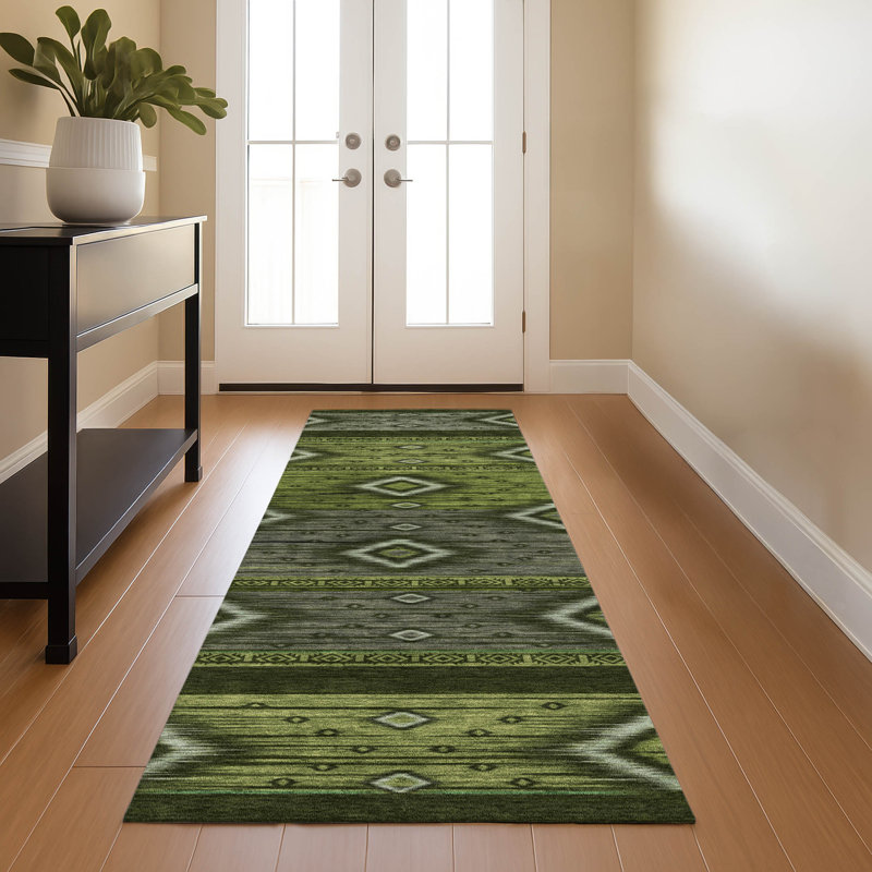 Premium Machine Washable Mayfield AMF1943 Tribal Rug, Runner 2'3" x 7'6"