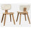 Chaise d'appoint rembourrée de couleur blanche Juliette
