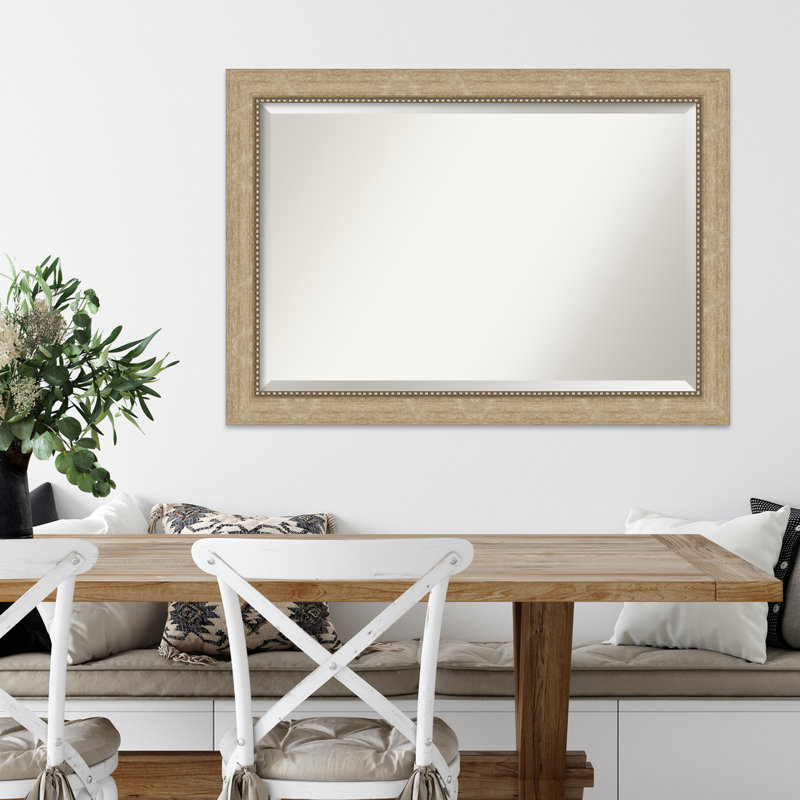 Eivin Flat Wall Mirror, Light Brown, 29" x 41"