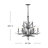 Eve 9 - Light Steel Dimmable Tiered Chandelier