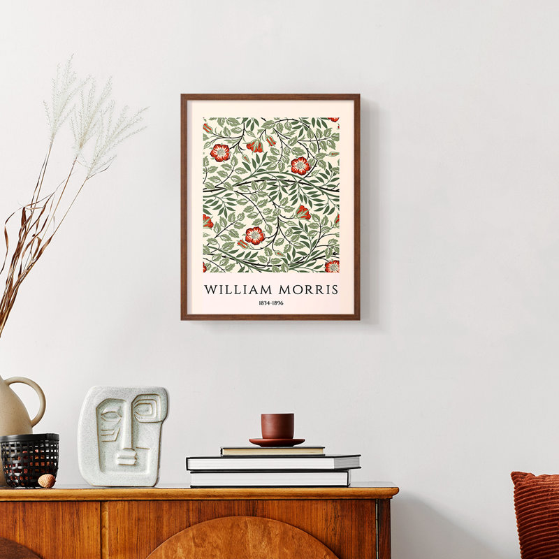 William Morris, reproduction encadrée C, Naturel, H 14 po x l 11 po