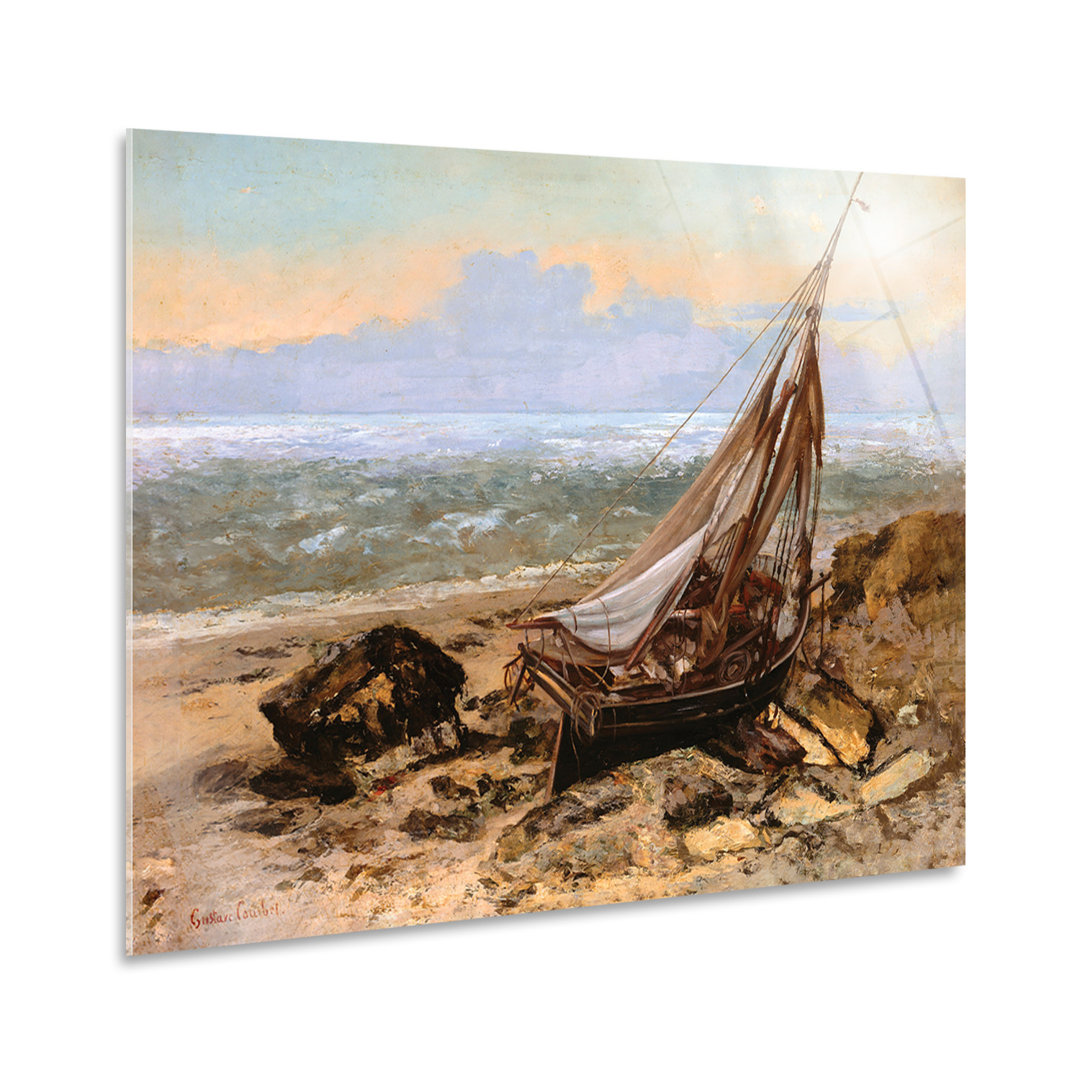 Wandbild Das Fischerboot von Gustave Courbet