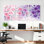 Ensemble de 3 tableaux muraux en toile tendue, style aquarelle, représentant des roses, pour la décoration du salon et de la chambre.