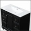 Meuble-lavabo contemporain de 36 po x 18 po x 34 po, 4 tiroirs et 1 porte d'armoire, rangement polyvalent-1271693022