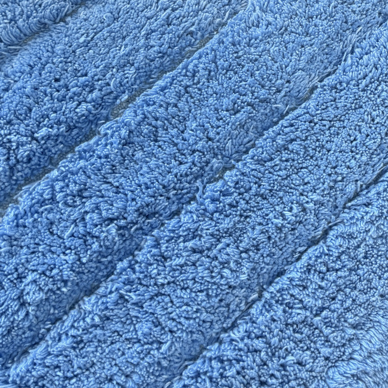 Shiwanda Ribbed Two Piece Bath Mat Set, Cornish Blue