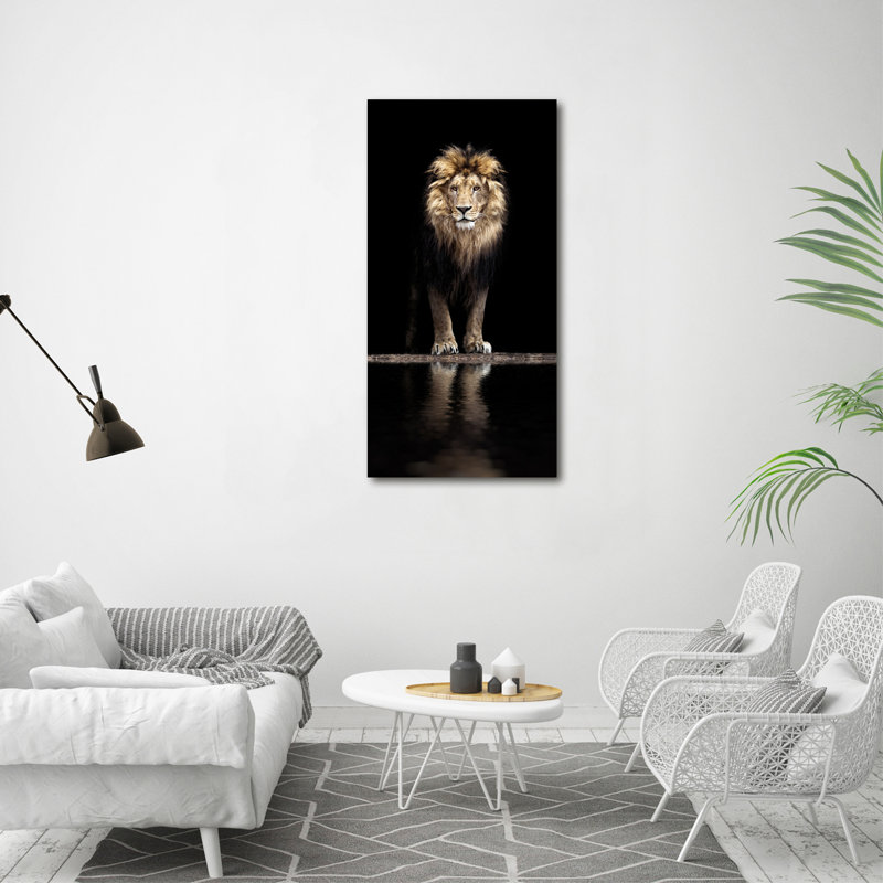 Portrait Of A Lion - Wrapped Canvas Print