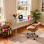 Bureau en acrylique, table d'écriture moderne pour le bureau personnel (transparent, petit)-1748834807-1748834805