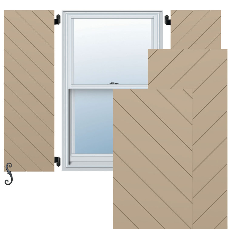 EnduraCore Composite Diagonal Slat Modern Style Shutters
