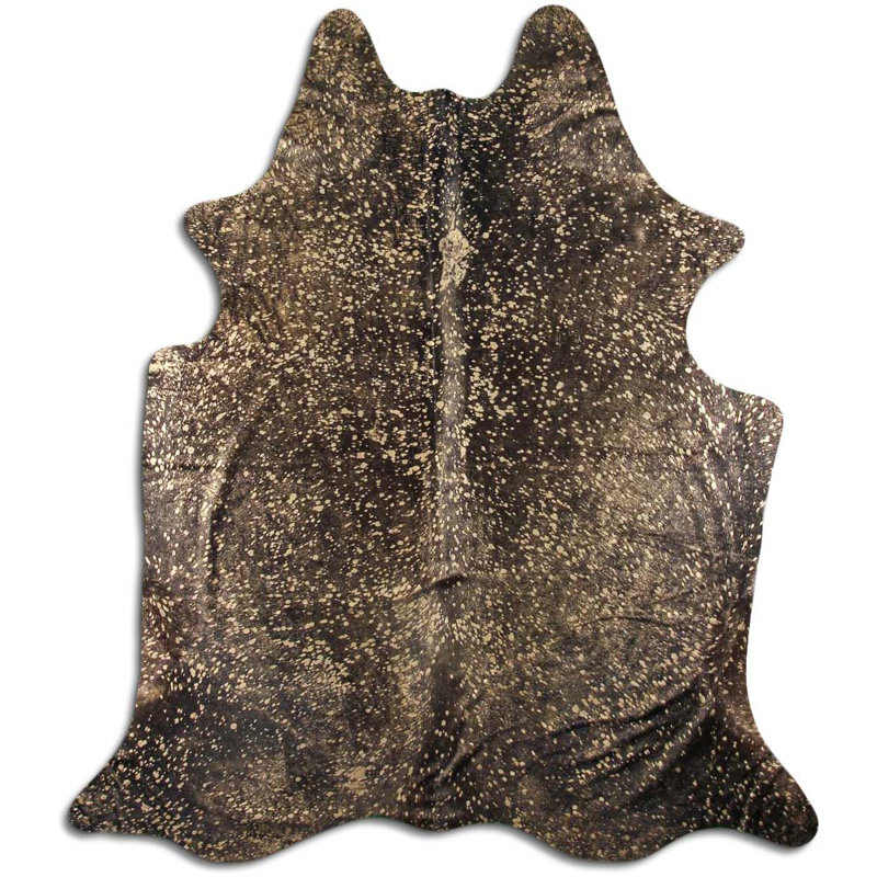 Tapis noir/doré tissé à la main vache Eason