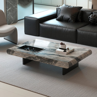 Table basse moderne simple en marbre