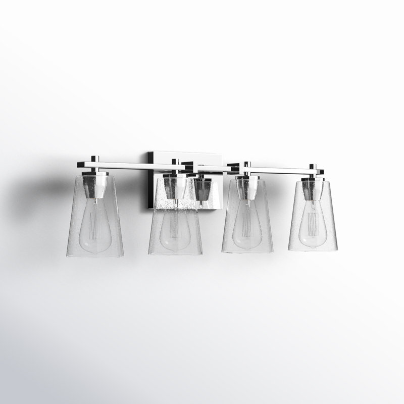 Coiffeuse à 4 lumières Noland, Chrome
