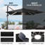 Parasol de patio en porte-à-faux décalé avec repose-pieds incliné de 10 pi avec repose-pieds inclinable Roniece-120662796