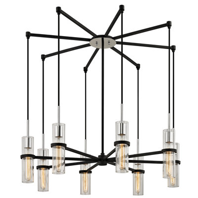 Xavier 36" 8-Light Hand-Worked Iron Chandelier