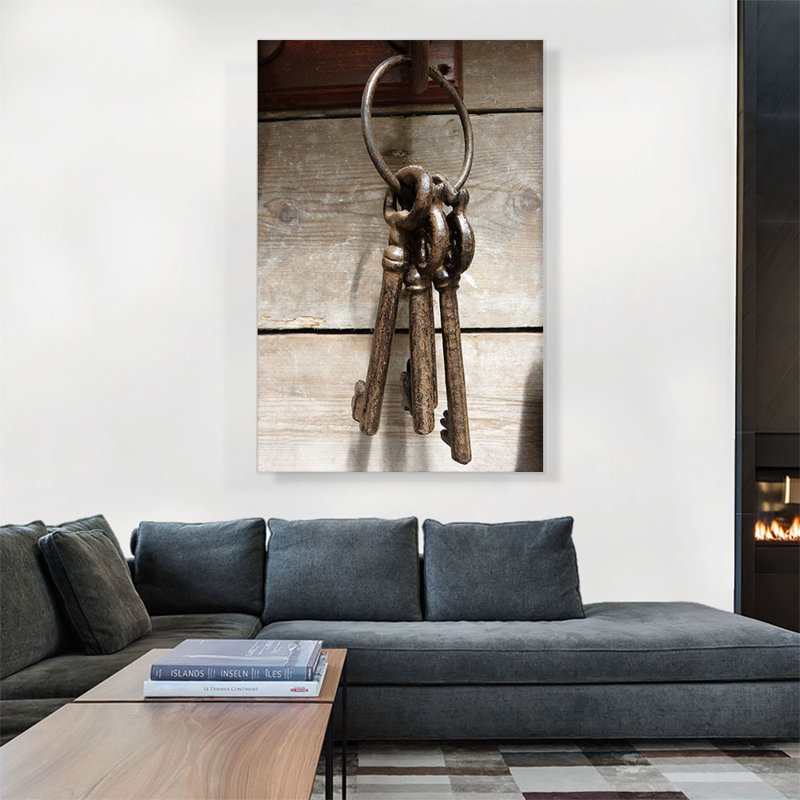 Old Keys - Wrapped Canvas Photograph, 40" H x 26" W x 1.5" D