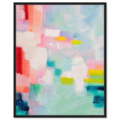 Décoration murale lumineuse «Minthful Splash III» par Art Remedy