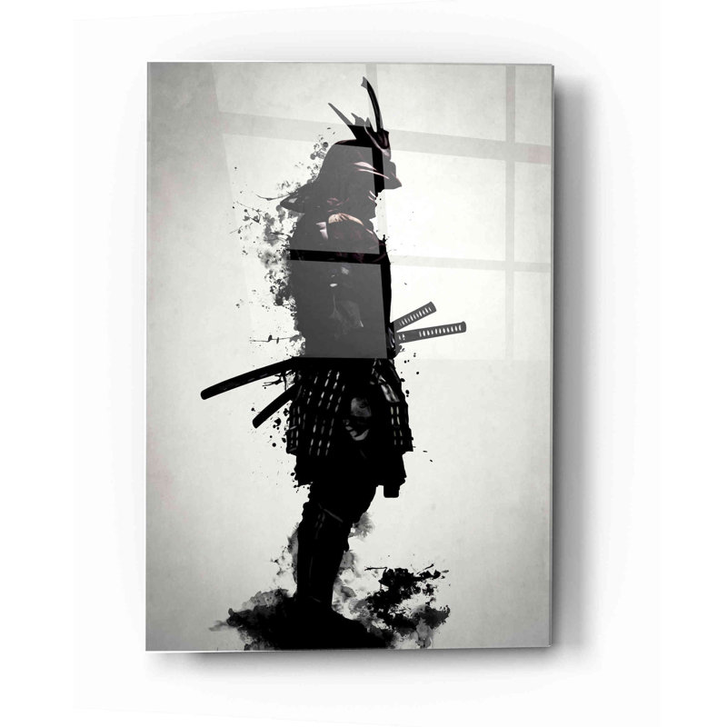 Trinx «Armoured Samurai» par Nicklas Gustafsson, art mural en verre acrylique, H 24 po x l 16 po x P 0,12 po