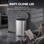 HOMCOM 50L Kitchen Pedal Bin Rubbish Bin with Soft-Close Lid, Black-138221930