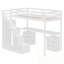 Lit mezzanine simple avec deux commodes-1103982722