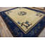 Chinese Antique Knotted 1900s Rectangle Wool - Peking Room Size Ivory Rug
