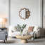 Miroir 30,43 po x 31,39 po en bois avec cadre percutant, salon, chambre à coucher et vestibule 31,2 po d'apparence remarquable