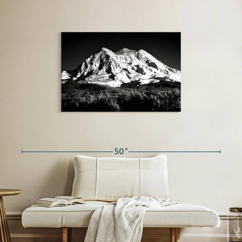 Alvord - Mont Shasta - monochrome, H 24 po x l 36 po