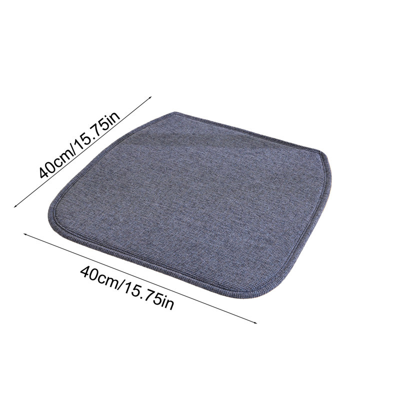 Summer Cottons And Linen Horseshoe Shaped Chair Cushions Dining Chair Cushions With Straps Non-sliped, Blue
