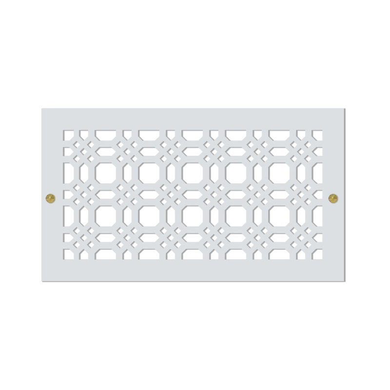 Registres muraux et de plafond Stellar Air White avec vis en laiton - 8 x 8 (ouverture du conduit) - taille totale 10 x 10 - pierre précieuse